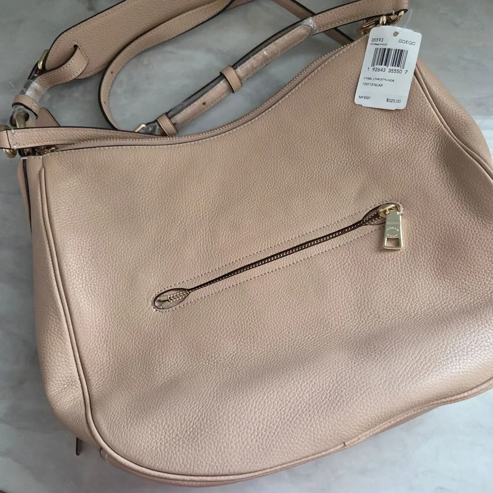 Coach Sutton Pebbled Leather Hobo Shoulder Bag - Picture 3 of 12